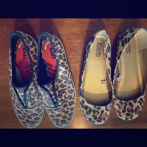 2 pairs of leopard print shoes- Keds 7.0